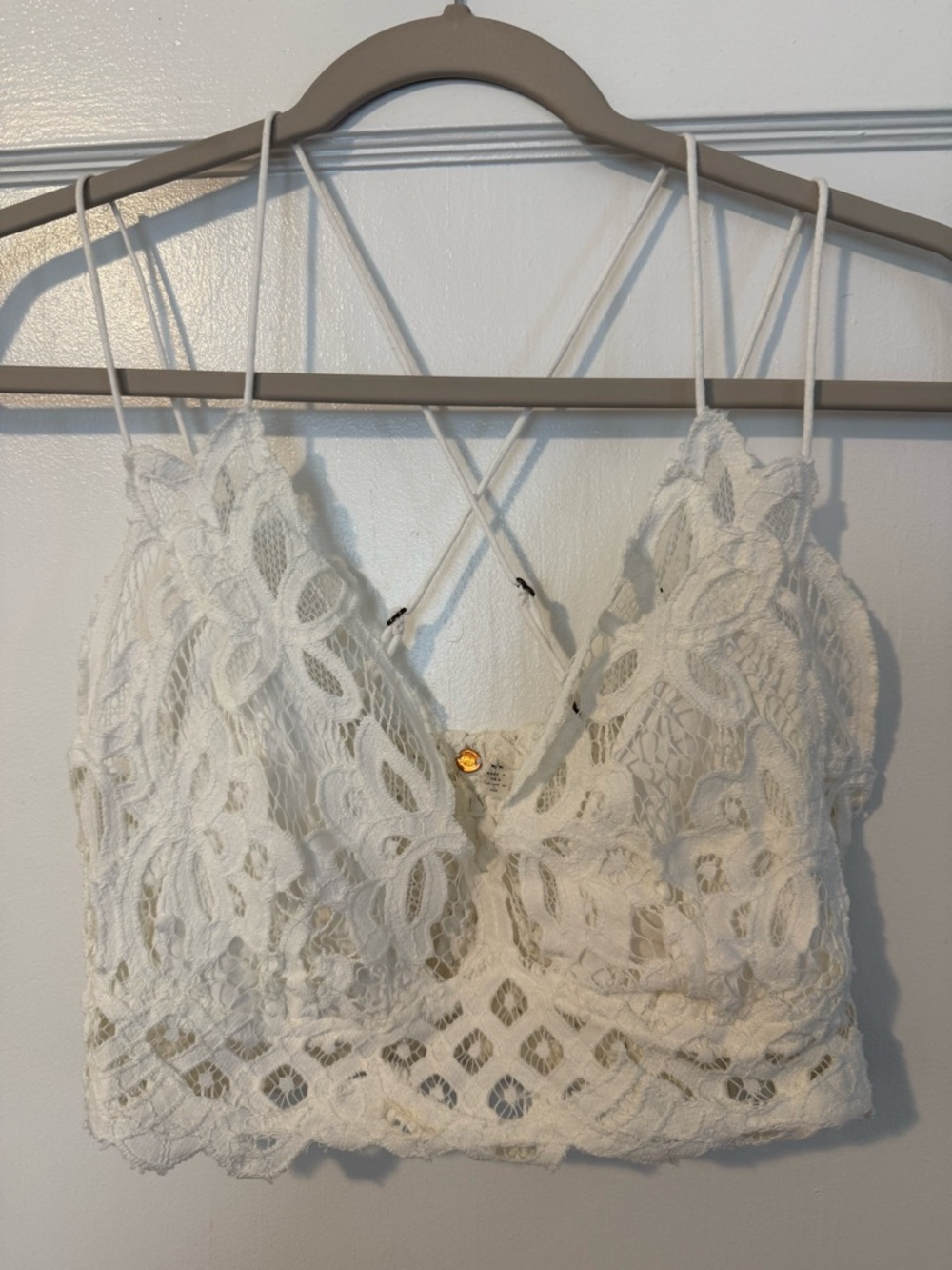 Free People White Lace Bralette